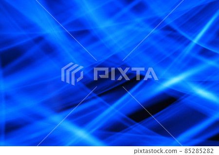 抽象照片材料，黑色背景上的藍色燈光線 85285282