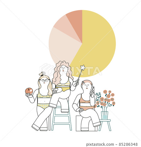 Female and graph 85286348