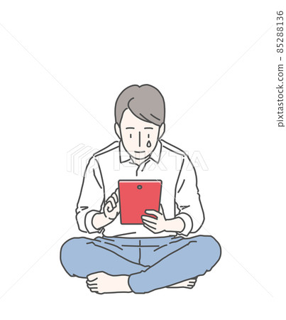 上班族為平板電腦瘋狂-眼淚 85288136