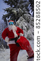 Santa Claus in a winter forest 85288502