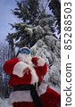 Santa Claus in a winter forest 85288503