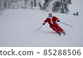 Santa Claus skiing downhill 85288506
