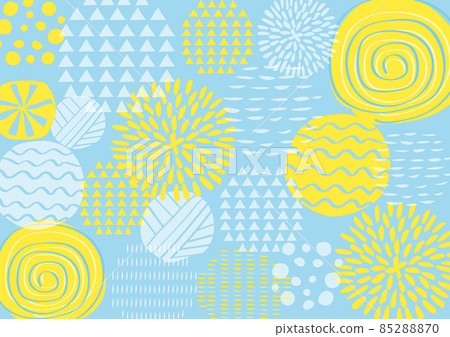 Scandinavian style_round pattern_yellow blue 1148 Scandinavian style_round pattern_yellow blue 1148 85288870