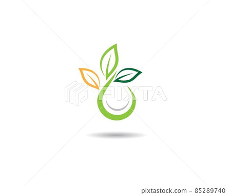 Leaf symbol vector icon 85289740