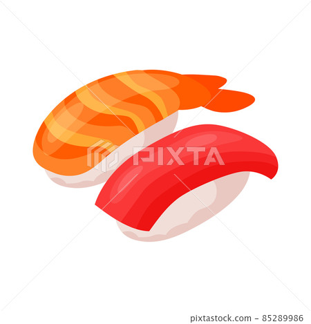 Japanese Sushi Isometric Composition 85289986