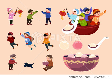 Lantern festival kid characters 85290692