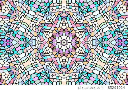 Stained glass-like geometric pattern design 85291024