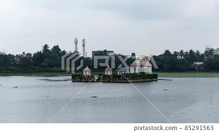 Lord Brahma Temple in the Bindu Sagar Lake, Bhubaneswar, Odisha, India. Also known as Jagati Temple Lord Brahma Temple in the Bindu Sagar Lake, Bhubaneswar, Odisha, India. Also known as Jagati Temple 85291563