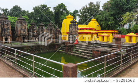 View at the Uttaresvara and Asta Shambhu Temples, Bhubaneswar, Odisha, India. 85291568
