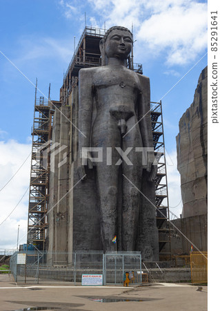 108 ft Jain Idol of Rishabhdev Bhagwan believed to be the first Tirthankara in Jainism. Mangi Tungi, Nashik, Maharashtra, India. World's highest Digambar Jain idol. 108 ft Jain Idol of Rishabhdev Bhagwan believed to be the first Tirthankara in Jainism. Mangi Tungi, Nashik, Maharashtra, India. World's highest Digambar Jain idol. 85291641
