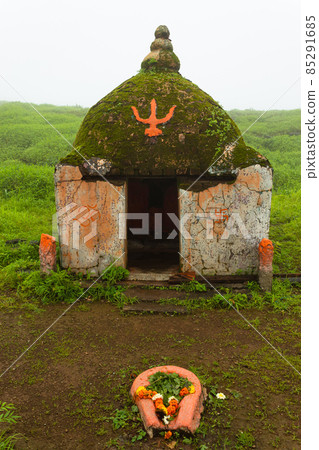 Bhavani Mata Temple on the top of the fort, Tringalwadi fort, Nashik, Maharashtra, India. Bhavani Mata Temple on the top of the fort, Tringalwadi fort, Nashik, Maharashtra, India. 85291685