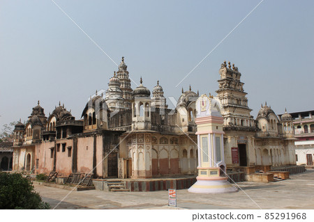 Rangji Temple, a South Indian style temple, dedicated to Hindu God Vishnu and one of the famous temples in Pushkar, Rajasthan, India. 85291968