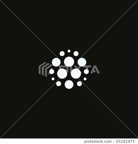 Abstract snowflake sign, refresh circular rotation icon, upload dots sign, air ventilator unusual symbol, conditioner minimal emblem. Vector illustration. Abstract snowflake sign, refresh circular rotation icon, upload dots sign, air ventilator unusual symbol, conditioner minimal emblem. Vector illustration. 85291973