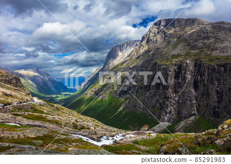 Norway troll road, mountain route of Trollstigen Norway troll road, mountain route of Trollstigen 85291983