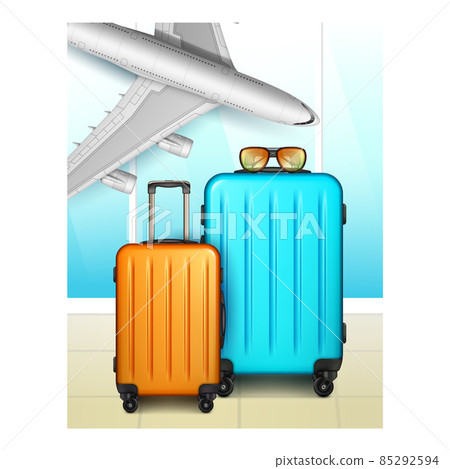 Tourism travel banner journey airplane vector 85292594