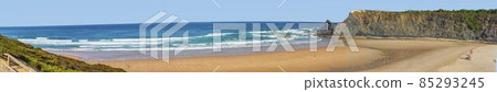 Panoramic picture of Praia da Bordeira in Portugal in summer Panoramic picture of Praia da Bordeira in Portugal in summer 85293245