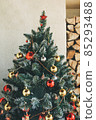 Christmas decorations on the Christmas tree 85293488