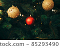 Christmas decorations on the Christmas tree 85293490