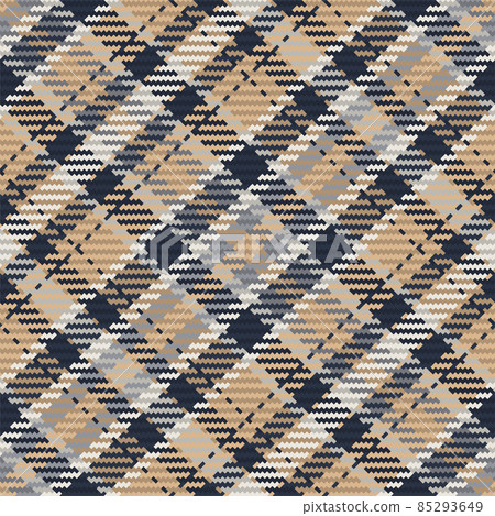 Seamless pattern of scottish tartan plaid. Repeatable background with check fabric texture. Vector backdrop striped textile print. 85293649