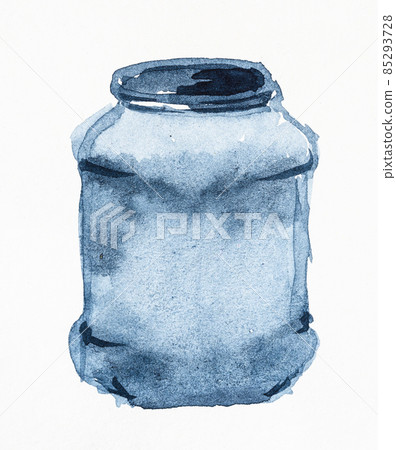 sketch of jar hand drawn by watercolor 85293728