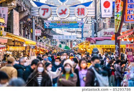 Tokyo cityscape of Japan O stocks Infected in the city One after another ... Ability to reduce the antibody effect of threats. Ameya-Yokoro is the people before the Corona disaster = 26th 85293786