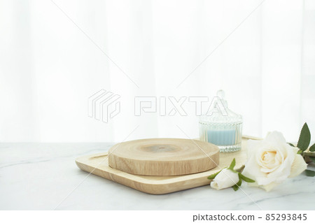 Beauty related shooting background on white curtain background 85293845
