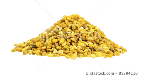 side view of pile of natural bee pollen isolated 85294110