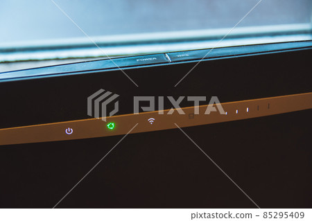 Home internet wifi router and backlit indicators 85295409