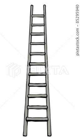 Vector drawing of high ladder Vector drawing of high ladder 85295940