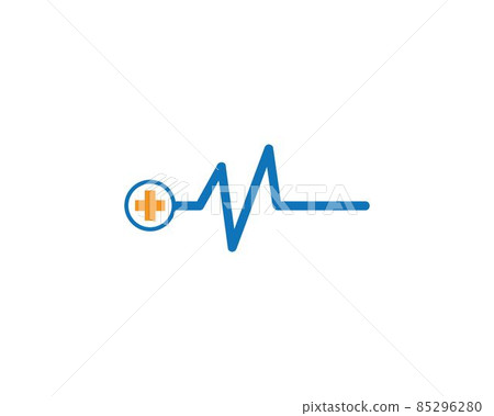 Pulse symbol vector icon Pulse symbol vector icon 85296280