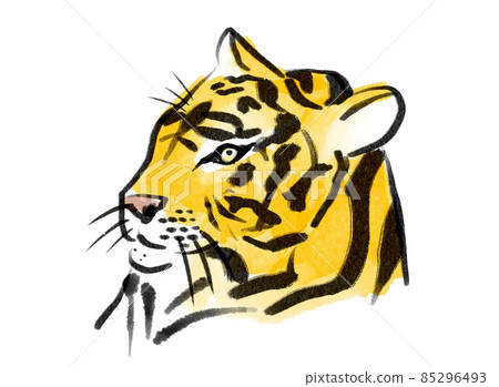 老虎插畫素材 85296493
