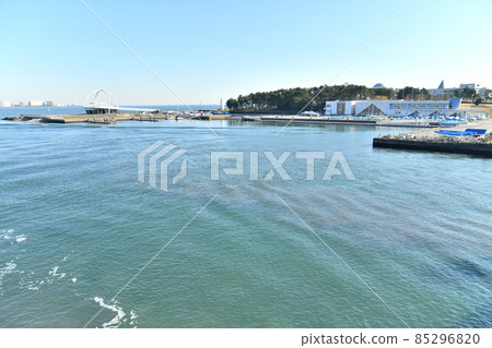 從若洲大橋/砂町南運河（東京都江東區）看若洲海濱公園和舞濱 [2021.12] 85296820