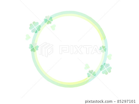Clover watercolor frame background 85297101