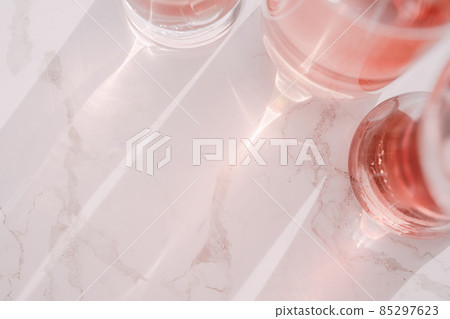Pink drink on a marble background 85297623