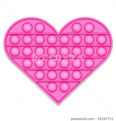 Realistic pop It fidget antistress toy. Vector illustration trendy toy on white background. Realistic pop It fidget antistress toy. Vector illustration trendy toy on white background. 85297751