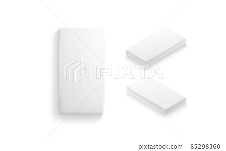 Blank white rectangle crib sheet mockup, different views Blank white rectangle crib sheet mockup, different views 85298360