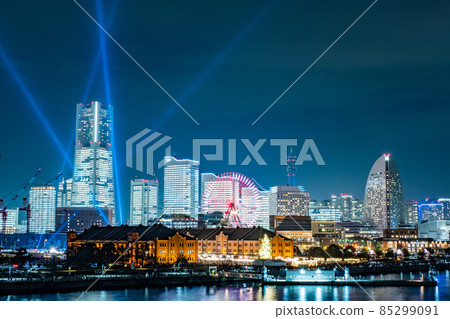 Night view of the entire Minato Mirai, Yokohama City, Kanagawa Prefecture Night view of the entire Minato Mirai, Yokohama City, Kanagawa Prefecture 85299091