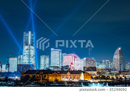 Night view of the entire Minato Mirai, Yokohama City, Kanagawa Prefecture Night view of the entire Minato Mirai, Yokohama City, Kanagawa Prefecture 85299092