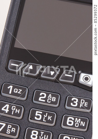 Payment terminal, credit card reader using for cashless paying. Finance concept Payment terminal, credit card reader using for cashless paying. Finance concept 85299372