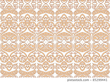 Interlacing abstract ornament in the medieval, romanesque style. 85299441