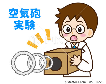 戴白大衣眼鏡的男孩在做空氣炮實驗 5 戴白大衣眼鏡的男孩在做空氣炮實驗 5 85300226