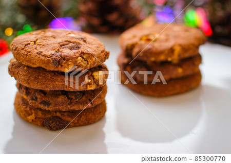 Christmas motifs. Delicious cookies for Santa. Christmas motifs. Delicious cookies for Santa. 85300770