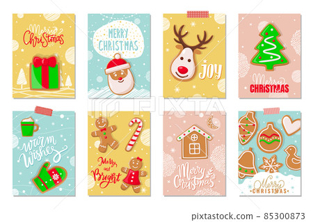 Merry Christmas Winter Holiday Greeting Cookies Merry Christmas Winter Holiday Greeting Cookies 85300873
