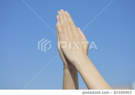 Hands praying photo material Hands praying photo material 85300903