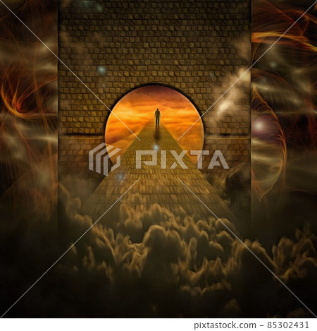 The way to eternity. 3D rendering The way to eternity. 3D rendering 85302431