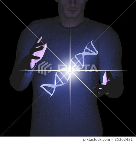DNA Human Control. 3D rendering 85302481