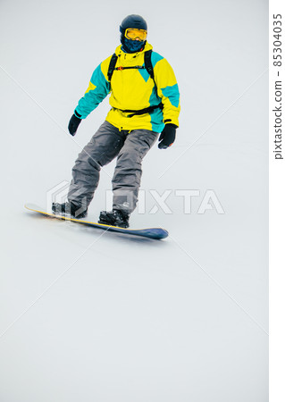 man snowboarder at ski slope man snowboarder at ski slope 85304035
