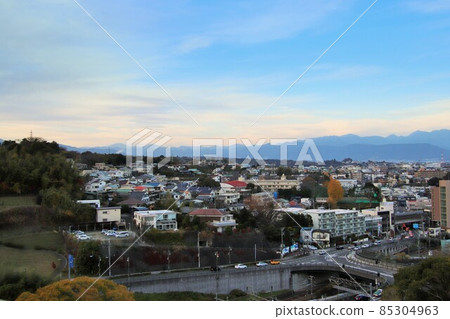 Odawara city seen from the castle tower of Odawara castle Odawara city seen from the castle tower of Odawara castle 85304963