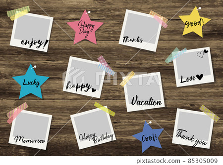 木紋背景照片拼貼（相冊） 85305009