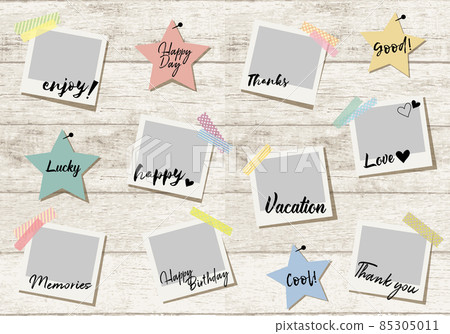 木紋背景照片拼貼（相冊） 85305011